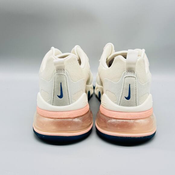 Nike Shoes Womens 11 White Pink Air Max 270 React Running Athletic Sneakers - Picture 7 of 12